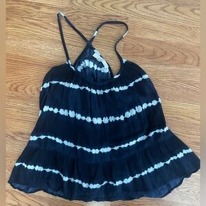 Scoop neck gooey tie die tank